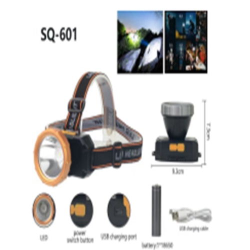 Ліхтарик налобний світлодіодний акумулятор 1200mah Stenson (SQ-601) фото 2