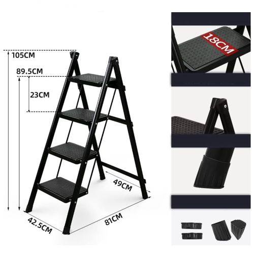 Драбина складана 4яр 42,5*105см Stenson R93513 фото 2