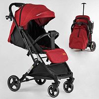 Коляска дитяча прогулянкова Joy Comfort L-52304 (колір ЧЕРВОНИЙ, рама сталь з алюмінієм, футкавер, підсклянник, телескопічна ручка)