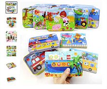 Пазли C 73264 дерев'яні, 4 картинки, 12 пронумерованих елементів, в коробці, ВИДАЄТЬСЯ ТІЛЬКИ МІКС ВИДІВ