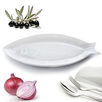 Блюдо порцеляна "Рибка" 12" (30.5*14.5см) Stenson MC2583-12