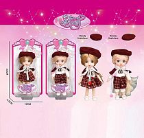 Лялька SK 099 A 2 види, висота: 16 см, імітація скляних очей, шарнірні суглоби, на листі