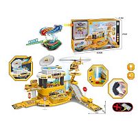 Автомийка 660 a-318 звуки, підсвічування, металопластикова машинка, змінює колір від тепла, механічний підіймач, гелікоптер, наліпки, в коробці