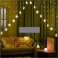 Гірлянда з пультом C 61482-70 Y "Зірки", 5.7 метрів, жовте світло, від USB, 8 режимів, пульт дистанційного керування, у коробці