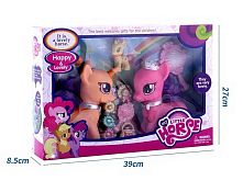 Поні HF 998 підсвічування, звукові ефекти, 3 конячки, 8 заколочок, щітка для волосся, в коробці