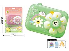 Установка з мильними бульбашками 2207 2 види, “Камера”, звук, підсвічування, мелодії, від батарейок, мильний концентрат, на листі