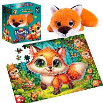 Пазли "Лисеня" DT200-12 260 деталей "Vladi Toys", розмір пазла: 320*470 мм, м'яка іграшка, постер, у коробці