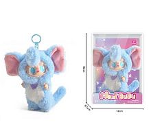 М`яка іграшка-брелок YF 003 B герой, гумовий, висота 15 см, металеве кільце, знімний одяг, рухомі ручки та ніжки, в коробці