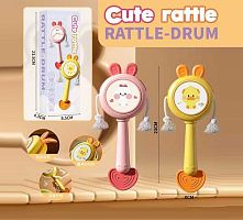 Брязкальце 906 2 види, барабан-колотушка, прорізувачі, в коробці