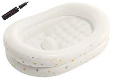 Дитяча надувна ванна Intex 48523 «Зіркочка» (25*66*89 см, надувне дно, насос, серія: Kidz Air Mattress)