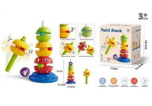 Гра для моторики 50220 основа, гвинтові стержні, кульки обертаються, брязкальце, в коробці