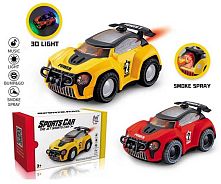 Машинка 9809 (108/2) 2 кольори, звук, підсвічування, колесо вільного ходу, у коробці