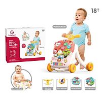 Каталка YL 623 Штрих=50135 2 кольори, пісні англійською, звуки, мелодії, піаніно, пальчикові ігри, сортер, в коробці