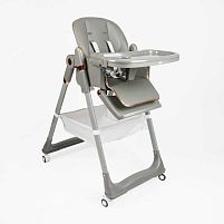 Стільчик для годування Toti 23069 мягкий чохол PU, 4 колеса, з’ємний столик, корзинка, в коробці