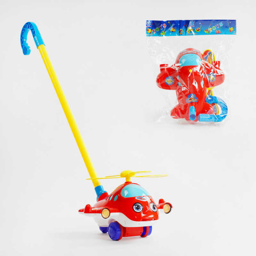 Каталка 0512 "Вертоліт", на паличці, з дзвіночком, у пакеті