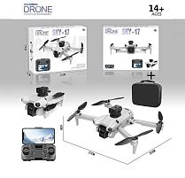Квадрокоптер на радіокеруванні SKY 17 headless mode, гіроскоп; фото-, відеозйомка з додатка, оберти на 360°, уникає перешкоди, 4K Wi-fi камера,