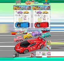 Набір машин 886 A 2 види, 3 машини, інерція, дорожні знаки, аксесуари, наліпки, в пакеті