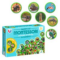 Магнітний набір Монтесорі «Тварини на континентах: Африка» 200284 "Dodo", 36 елементів, в коробці