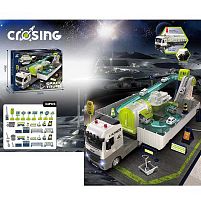 Трек JD 605 D звуки, підсвічування, інерційний механізм, гумові шини, 6 машинок, в коробці