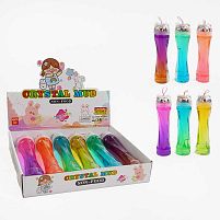 Лизун C 68873 ЦІНА ЗА 6 ШТУК В БЛОЦІ, глітер, пінопластові кульки, в коробці