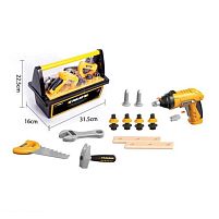 Набір інструментів G 279 автоматичний шуруповерт, зміна напрямку обертів, гайковий ключ, пила, молоток, деталі для збирання, в боксі