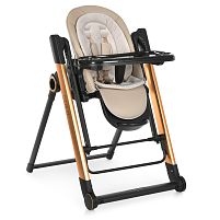 Стільчик для годування El Camino ME 1102 Posh Beige (62/86*91 см, у склад. стані 52*62*118 см, регулювання спинки, стільця, підніжки, BT, до 20 кг)