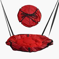 Гойдалка-гамак, колір червоний GL 270895 D подушки = 60 см, подушка з водонепроникного матеріалу, 120-150 кг, ремінці, D чохла = 105 см, знімни