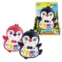 Піаніно 85270 "WToys", "ПІНГВІН", 2 кольори, ОЗВУЧУВАННЯ УКРАЇНСЬКОЮ МОВОЮ, ноти, мелодії, пісні, казки, підсвічування, цифри, звуки тварин, в