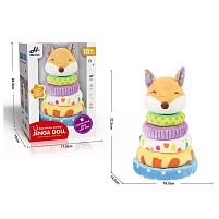 Пірамідка 678-17 "Лисичка", м'яка, текстильна, в коробці