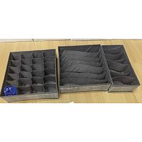 Коробка-органайзер для зберігання білизни "Home" 3пр/наб 32*32*10/32*15*10/28*15*10см Stenson R89337