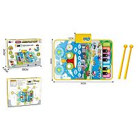 Килимок музичний 757-80 звук, клавіші, музичні інструменти, транспорт, барабани, барабанні палички, зміна гучності, запис, ритмічна музика, в к