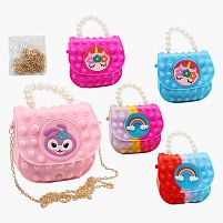 Сумочка C 69405 1 відділення, поп іт, висота 19 см, магнітна застібка, ланцюжок, в пакеті, ВИДАЄТЬСЯ ТІЛЬКИ МІКС ВИДІВ
