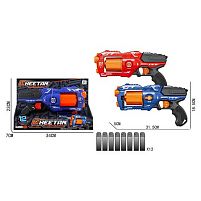 Пістолет JLX 7223 2 кольори, 12 м'яких патронів, обертаються барабан, у коробці