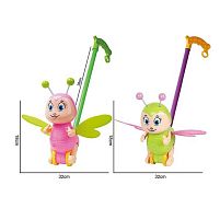 Каталка 198-18 2 види, "Метелик", рухливі елементи, висота 38 см, в пакеті