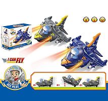 Літак 286-28 2 кольори, підсвічування, колесо вільного ходу, в коробці