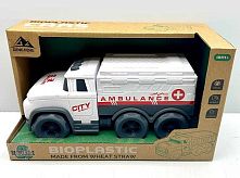 Машина 933-957 AM “Швидка допомога”, звуки, мелодія, підсвічування, з біопластику, в коробці