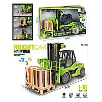 Спецтехніка JS 130 A "Навантажувач", вантаж, інерція, звук, підсвітка, масштаб 1:16, рухомі елементи, в коробці