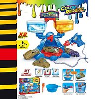 Автомийка SK 772 S 2 металопластикові машинки, змінюють колір, рухливі елементи, водяний пістолет, піпетка для водички, в коробці