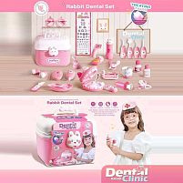 Набір лікаря 6697 28 іграшок, медичний ліхтарик підсвічується, демонстраційна модель щелепи, шприц, термометр, окуляри, чашка, пігулки, у боксі