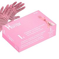 Рукавички нітрилові L Hoffen 3.5г нестерильні текстуровані б/п 50пар/уп Stenson HFN-34352L