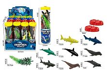 Набір морських тварин 6675 8 тварин, модельки рослин, в коробці, ЦІНА ЗА 16 ШТУК В БЛОЦІ