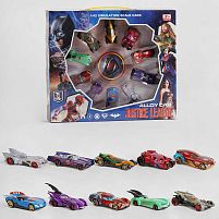 Набір машинок 04199 A 10 штук, металопластик, герої, в коробці