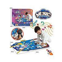 Музичний килимок YYD-05 2 в 1, піаніно, барабани, музика, музичні інструменти, запис та відтворення, в коробці