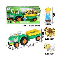 Трактор 500-766 підсвічування, звуки, 3 фігурки, в коробці