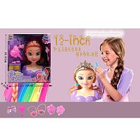 Манекен для зачісок 2615 Штрих = 35493 імітація скляних очей, аксесуари, гребінець, в коробці