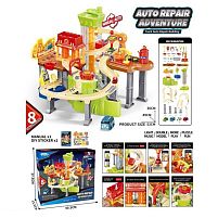 Трек JP 588-3 мелодія, підсвічування, 4 машинки, автоматичний підіймач, автомийка, в коробці