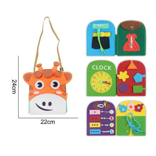 Логічна папка 25093 фетр, годинник, застібки, рахівничка, шнурівка, ремінець