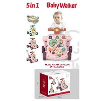 Каталка-ходунки 999 M 5в1, столик, каталка, ходунки, мінівелобіг, брязкальця, музична іграшка, мелодії, від батарейок, в коробці