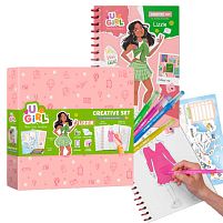 Набір для творчості "Ліззі" 300954 "DoDo", блокнот із завданнями, розмальовки, наліпки, 10 кольорових маркерів, в коробці