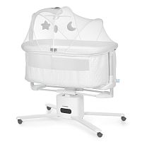 Приставне ліжко El Camino DREAM ME 1223 White (механізм гойдання: маятник, 8 швидкостей, 3 режими, проектор, брязкальця, LED екран, BT, App)
